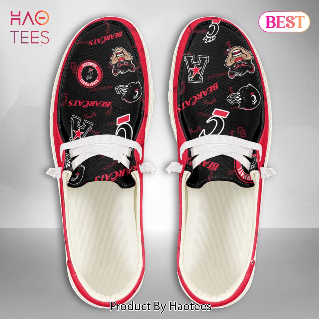 TRENDING NCAA Cincinnati Bearcats Custom Name Hey Dude Shoes Luxury Brand TRENDING NCAA Cincinnati Bearcats Custom Name Hey Dude Shoes Luxury Brand