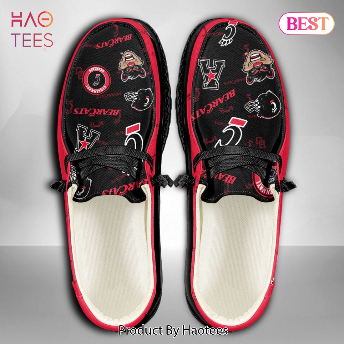 TRENDING NCAA Cincinnati Bearcats Custom Name Hey Dude Shoes Luxury Brand TRENDING NCAA Cincinnati Bearcats Custom Name Hey Dude Shoes Luxury Brand