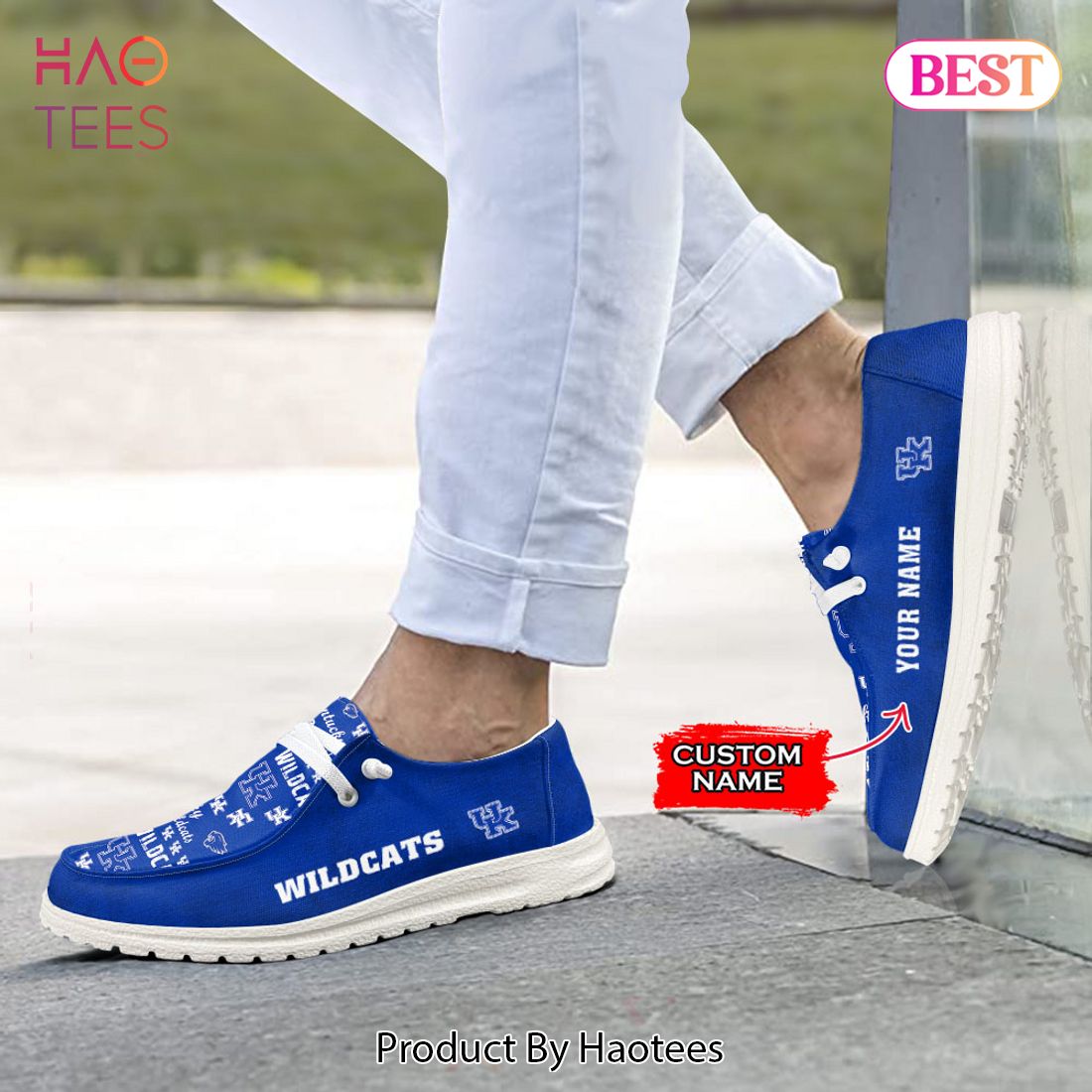 TRENDING NCAA Kentucky Wildcats Custom Name Hey Dude Shoes TRENDING NCAA Kentucky Wildcats Custom Name Hey Dude Shoes