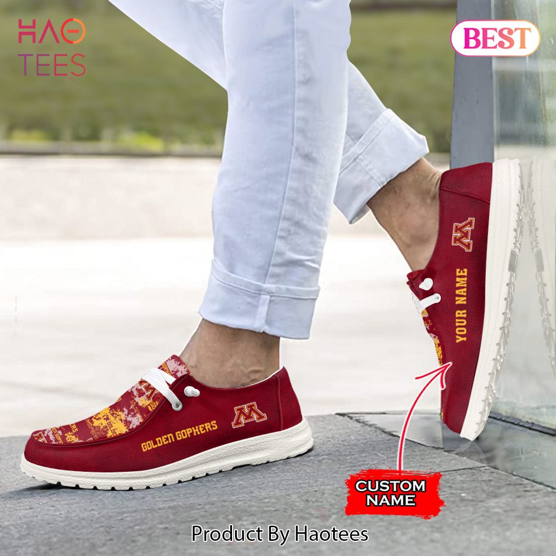 TRENDING NCAA Minnesota Golden Gophers Custom Name Hey Dude Shoes TRENDING NCAA Minnesota Golden Gophers Custom Name Hey Dude Shoes