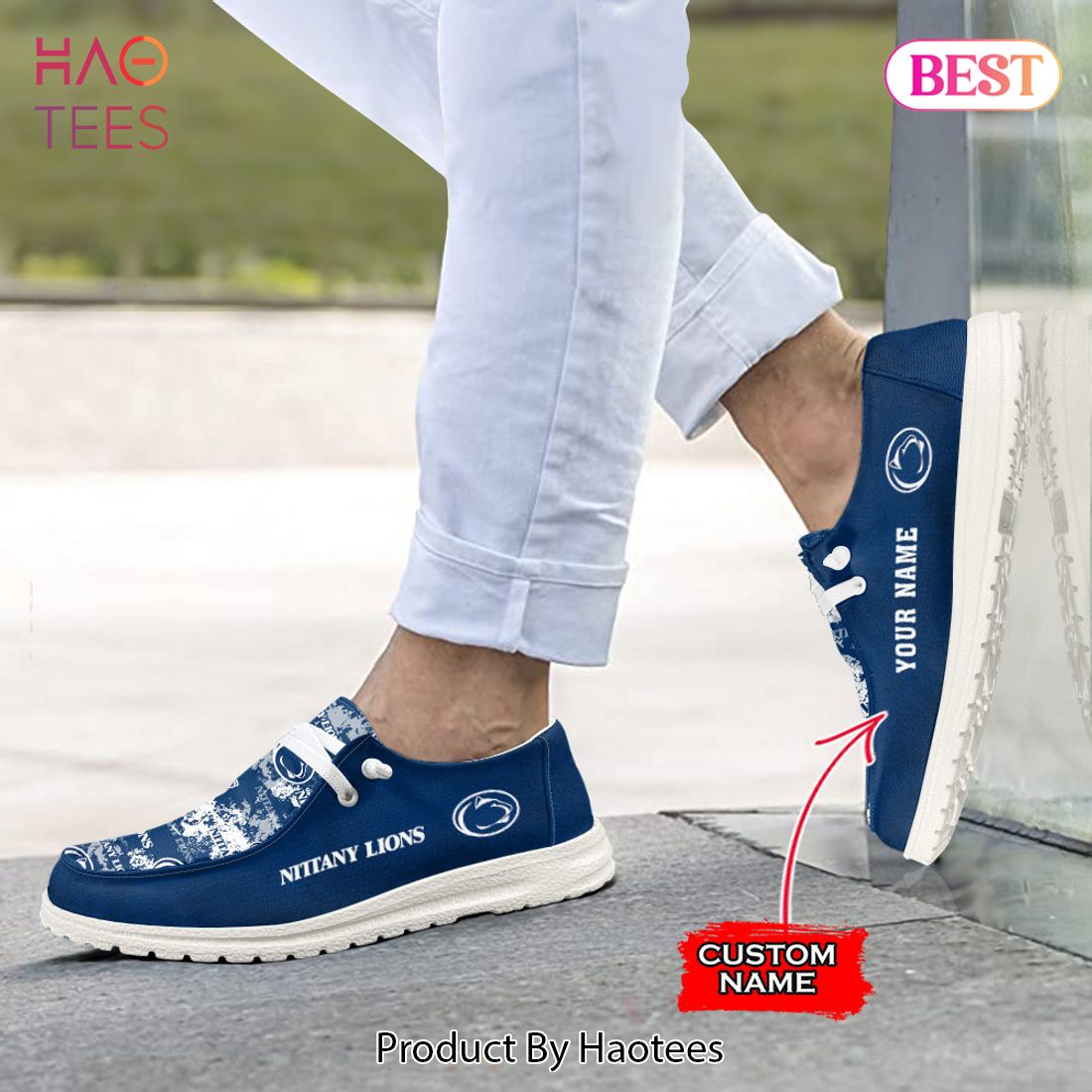 TRENDING NCAA Penn State Nittany Lions Custom Name Hey Dude Shoes TRENDING NCAA Penn State Nittany Lions Custom Name Hey Dude Shoes