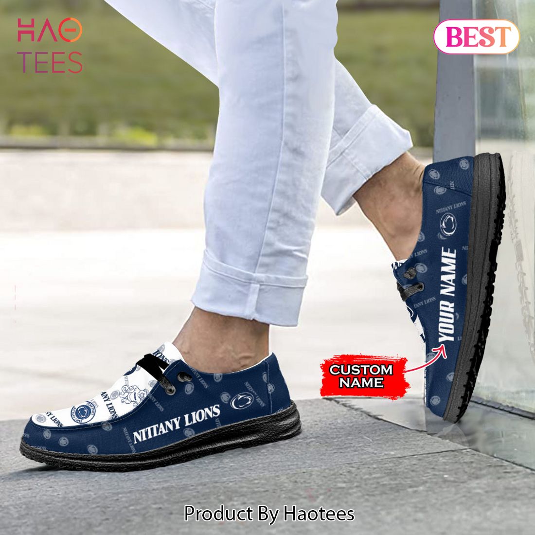 TRENDING NCAA Penn State Nittany Lions Custom Name Hey Dude Shoes TRENDING NCAA Penn State Nittany Lions Custom Name Hey Dude Shoes