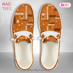 TRENDING NCAA Texas Longhorns Custom Name Hey Dude Shoes