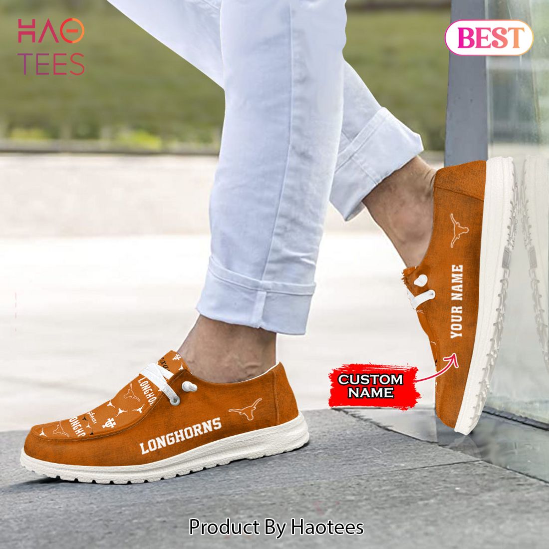 TRENDING NCAA Texas Longhorns Custom Name Hey Dude Shoes TRENDING NCAA Texas Longhorns Custom Name Hey Dude Shoes