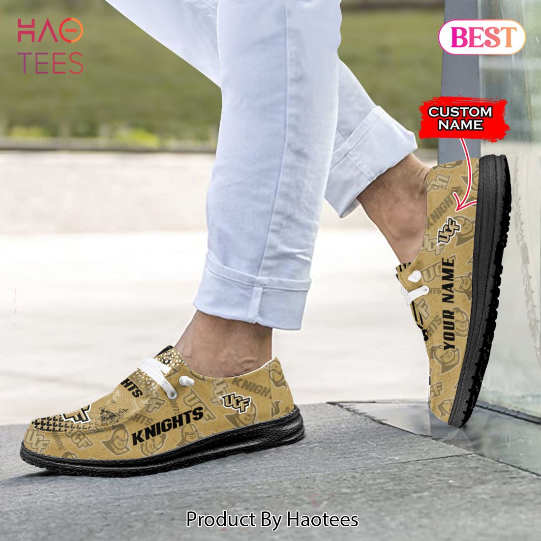 TRENDING NCAA UCF Knights Custom Name Hey Dude Shoes Luxury Brand TRENDING NCAA UCF Knights Custom Name Hey Dude Shoes Luxury Brand