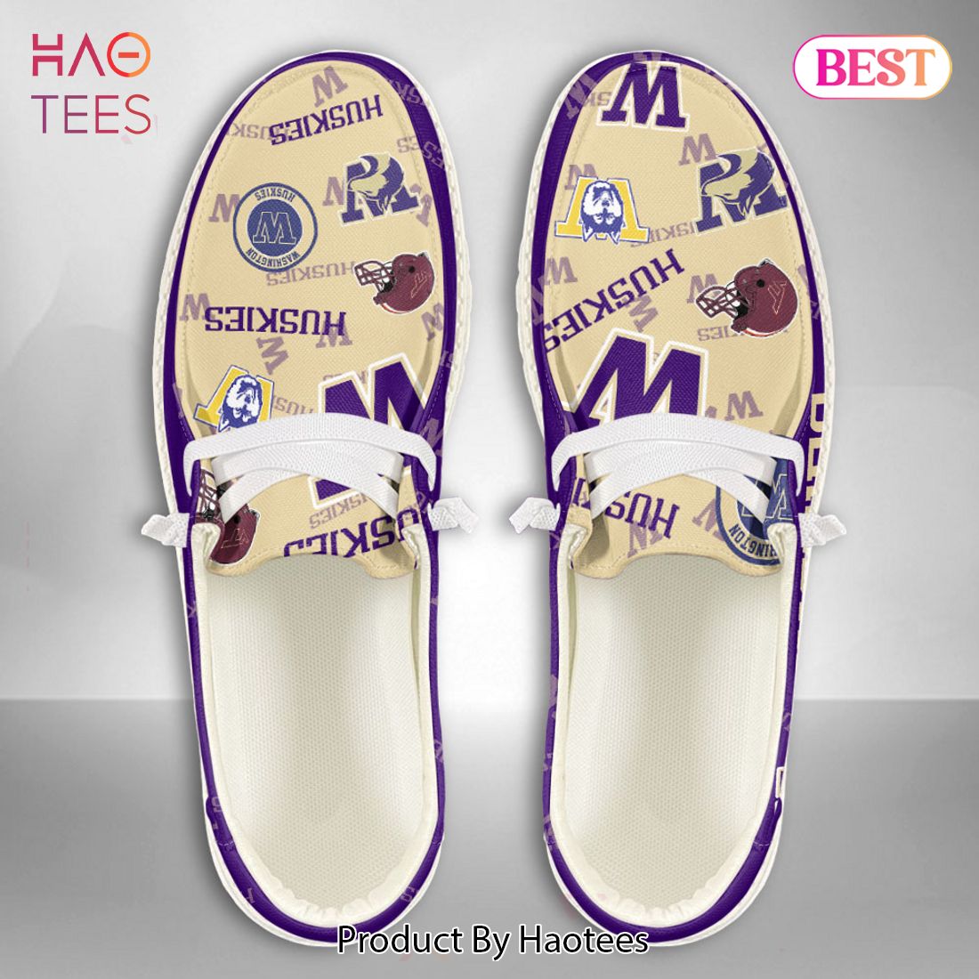 TRENDING NCAA Washington Huskies Custom Name Hey Dude Shoes