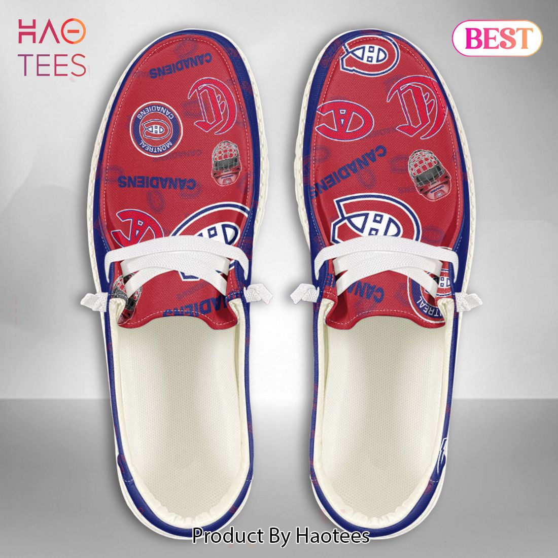TRENDING NHL Montreal Canadiens Custom Name Hey Dude Shoes