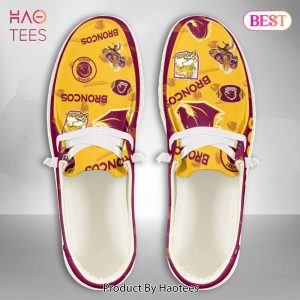 TRENDING NRL Brisbane Broncos Custom Name Hey Dude Shoes