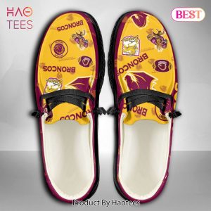 TRENDING NRL Brisbane Broncos Custom Name Hey Dude Shoes