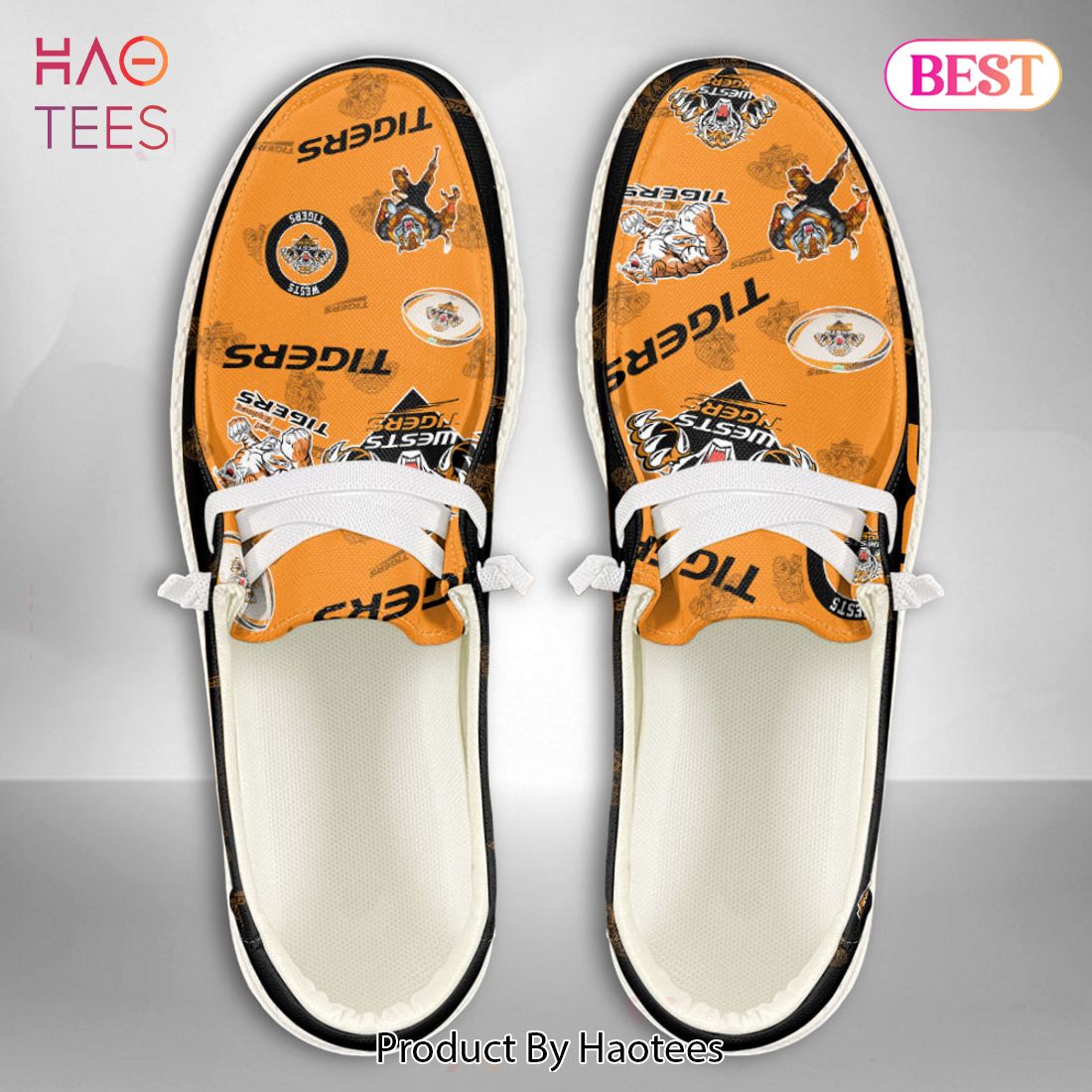 TRENDING NRL Wests Tigers Custom Name Hey Dude Shoes TRENDING NRL Wests Tigers Custom Name Hey Dude Shoes