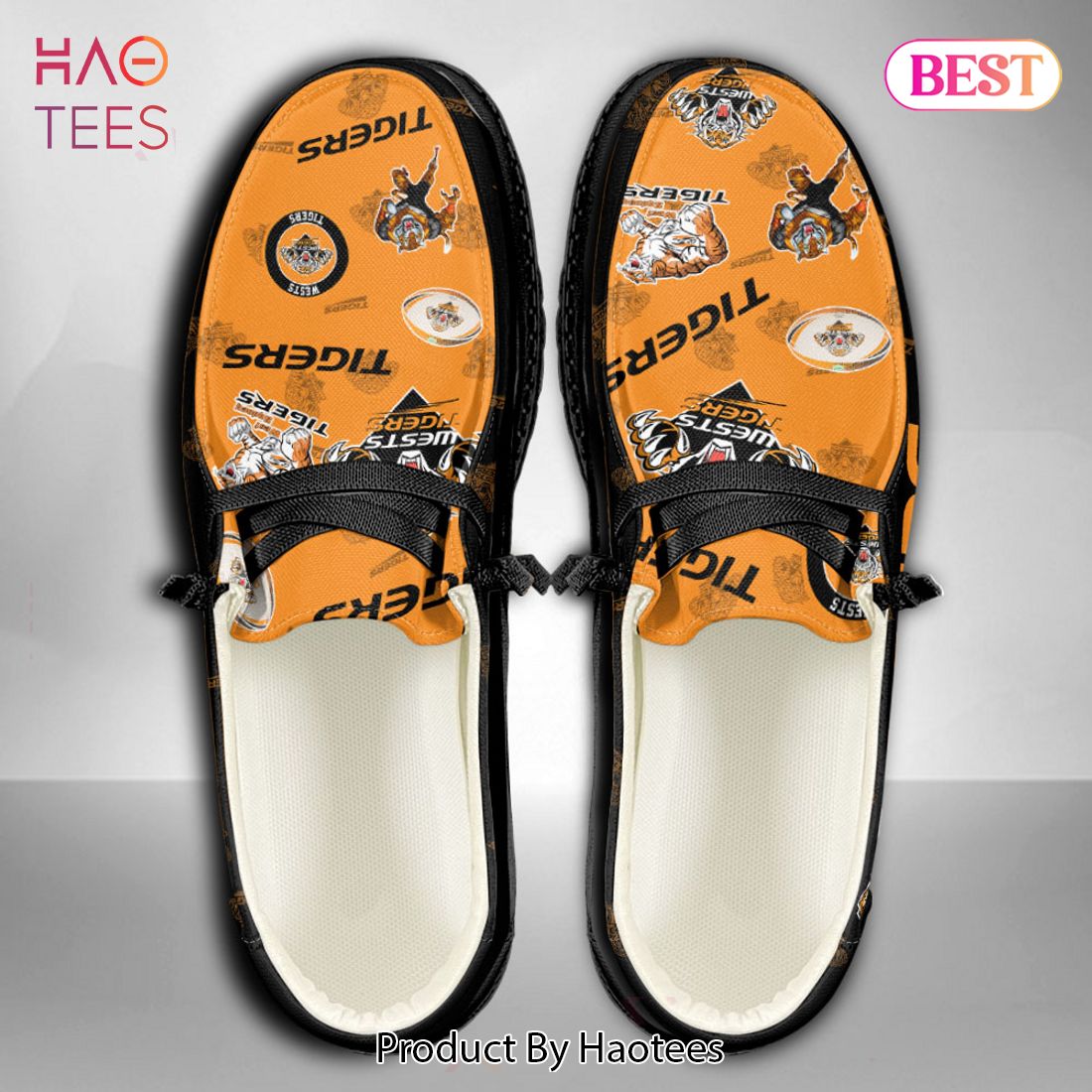 TRENDING NRL Wests Tigers Custom Name Hey Dude Shoes TRENDING NRL Wests Tigers Custom Name Hey Dude Shoes