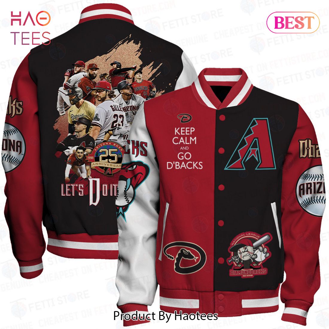 [AVAILABLE] Arizona Diamondbacks 25th Anniversary Post Season AOP Varsity Jacket