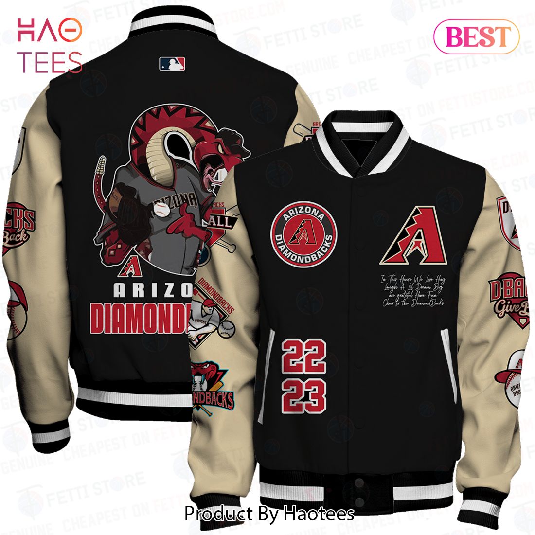 [AVAILABLE] Arizona Diamondbacks MLB 2023 Varsity Jacket