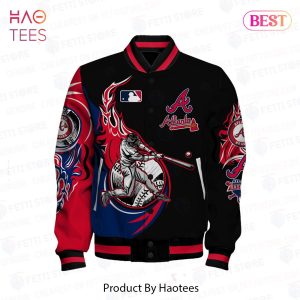 BEST Atlanta Braves American League Baseball Vintage Pattern Varsity Jacket