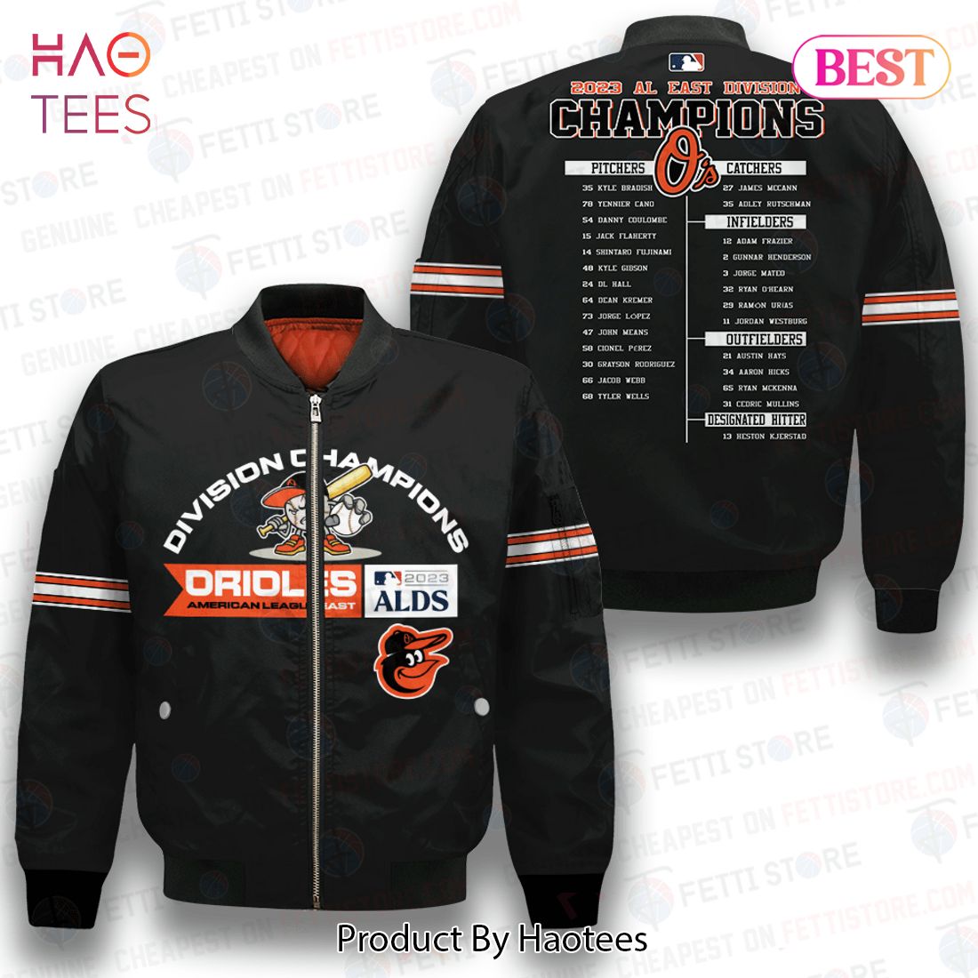 AVAILABLE Baltimore Orioles AL East Division Champions AOP Bomber Jacket