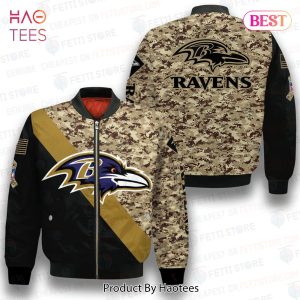 AVAILABLE Baltimore RavensNational Football League AOP Bomber Jacket