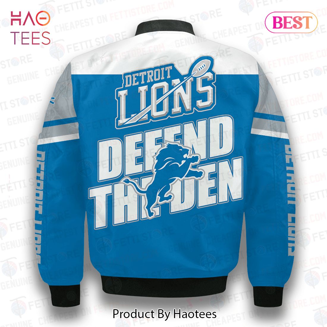 AVAILABLE Detroit Lions National Football League 3D Bomber Jacket AVAILABLE Detroit Lions National Football League 3D Bomber Jacket