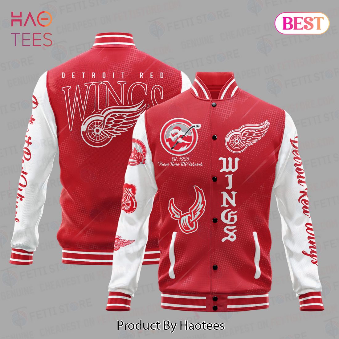 [AVAILABLE] Detroit Red Wings National Hockey League Varsity Jacket