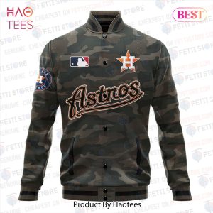 AVAILABLE Houston Astros Major League Baseball Camo AOP Varsity Jacket