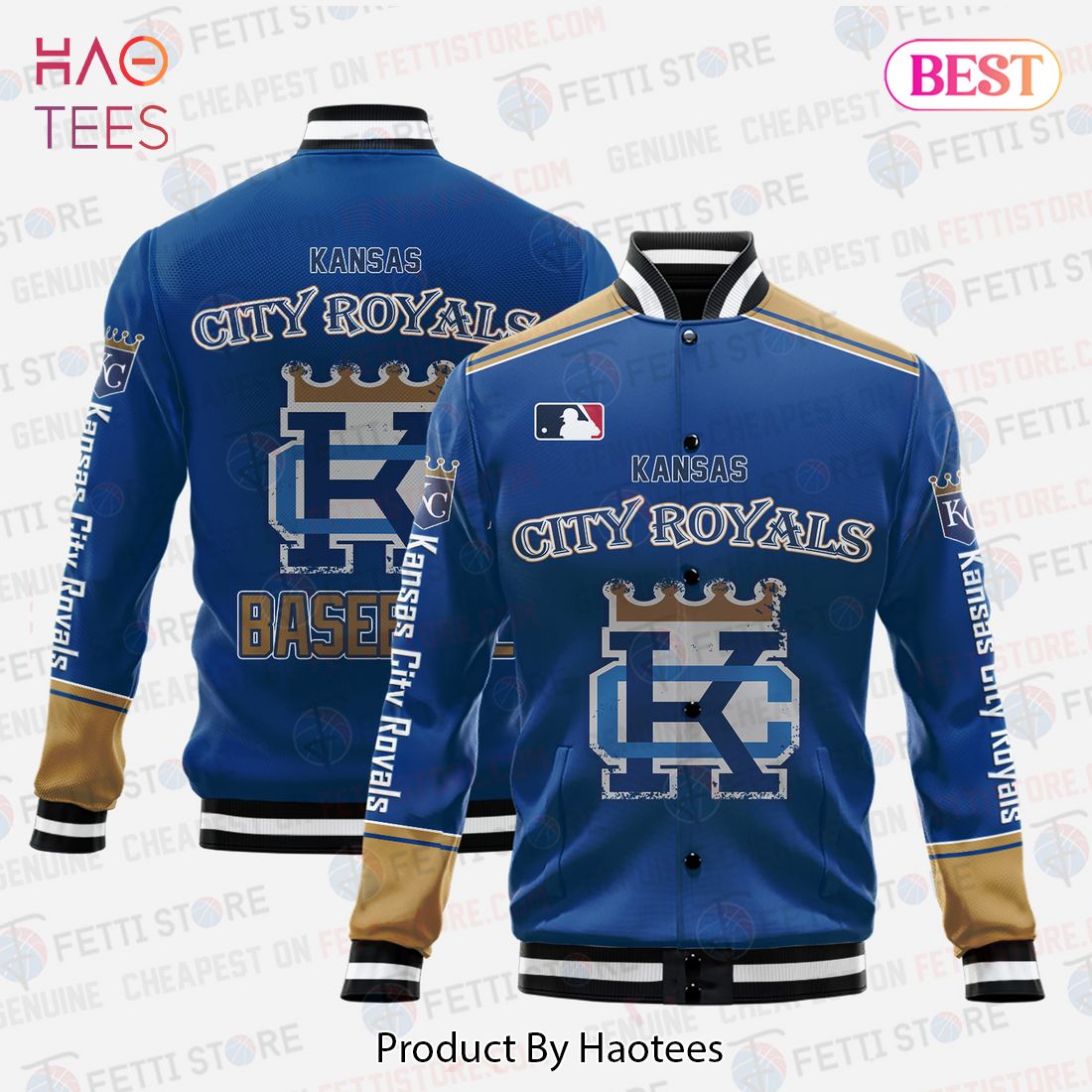 [AVAILABLE] Kansas City Royals Major League Baseball AOP Varsity Jacket