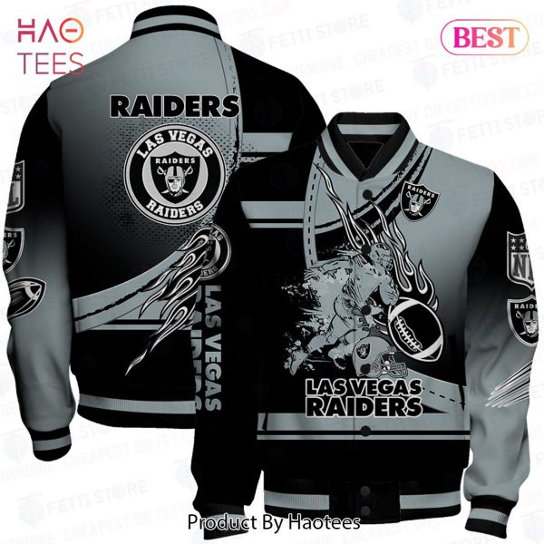 AVAILABLE Las Vegas Raiders National Football League Pattern Varsity Jacket