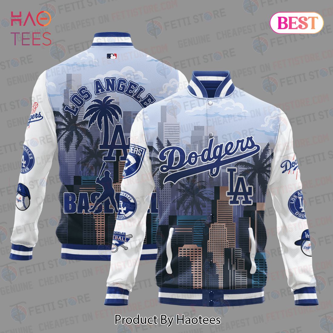 [AVAILABLE] Los Angeles Dodgers Major League Baseball AOP Varsity Jacket