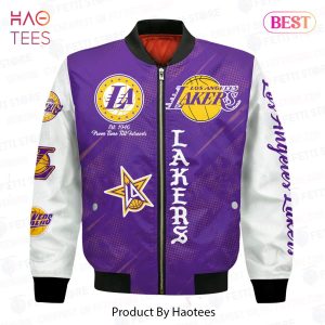 AVAILABLE Los Angeles Lakers National Basketball Association AOP Bomber Jacket