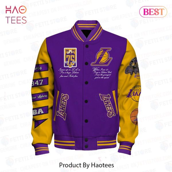 AVAILABLE Los Angels Lakers National Basketball Association AOP Varsity Jacket