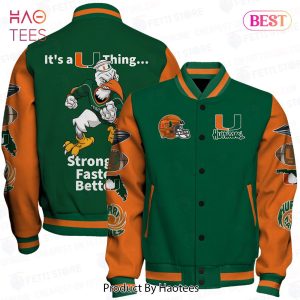 AVAILABLE Miami Hurricanes NCAA Football Varsity Jacket AVAILABLE Miami Hurricanes NCAA Football Varsity Jacket