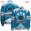 AVAILABLE Miami Marlins Major League Baseball Pattern Varsity Jacket