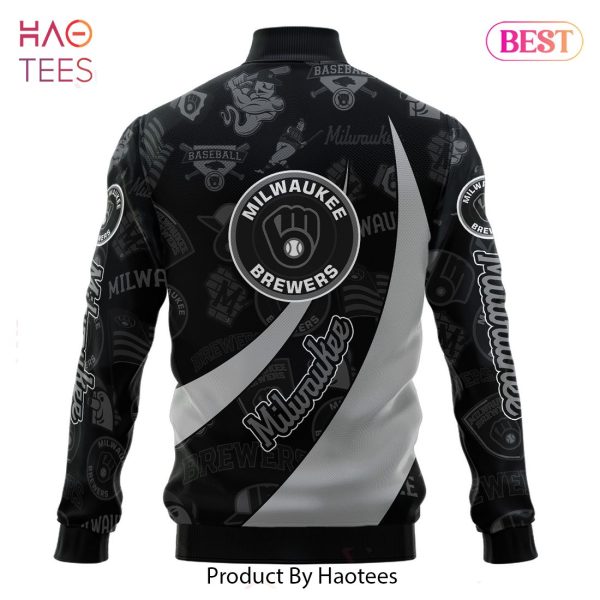 [AVAILABLE] Milwaukee Brewers Major League Baseball AOP Varsity Jacket