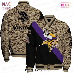 [AVAILABLE] Minnesota Vikings National Football League AOP Varsity Jacket
