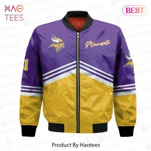 AVAILABLE Minnesota VikingsNational Football League AOP Bomber Jacket