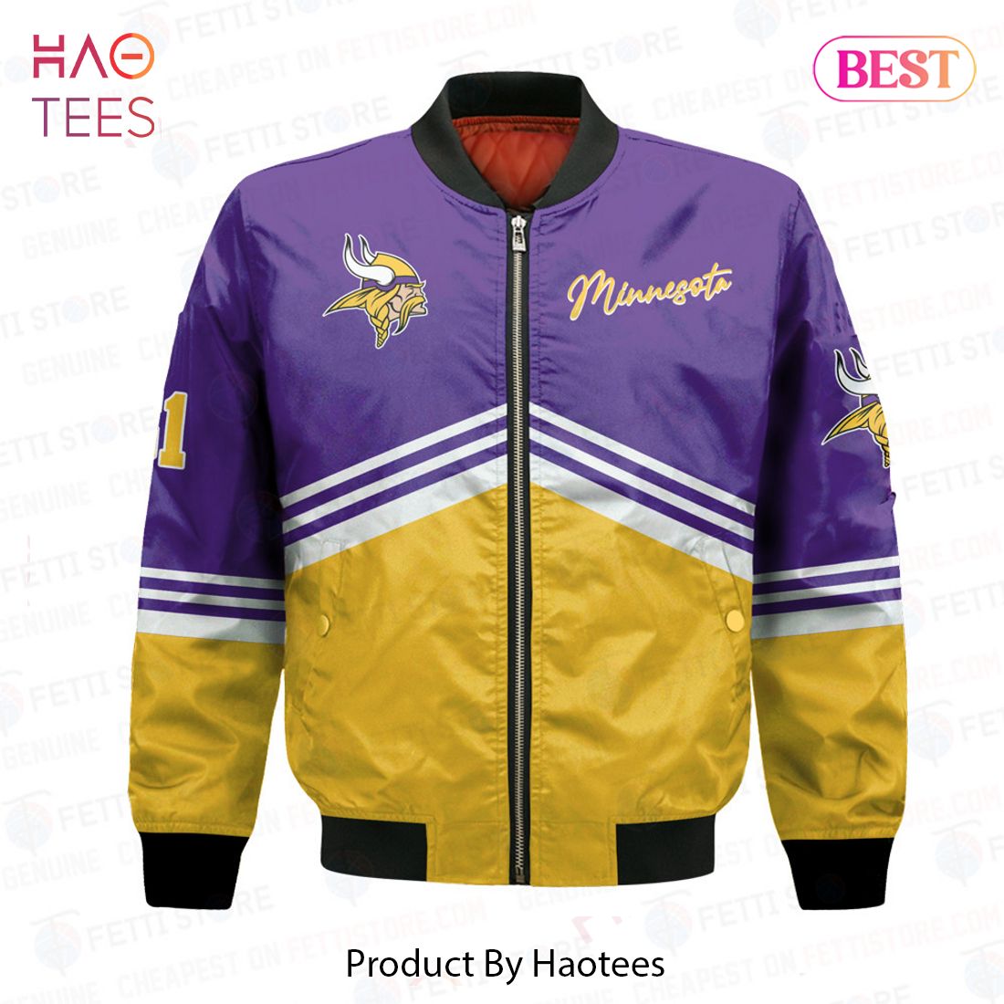 AVAILABLE Minnesota VikingsNational Football League AOP Bomber Jacket AVAILABLE Minnesota VikingsNational Football League AOP Bomber Jacket