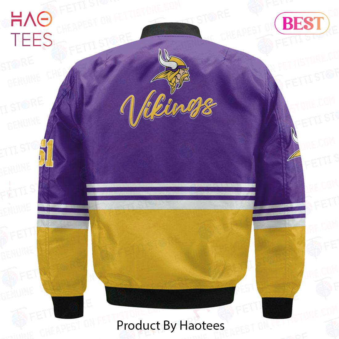 AVAILABLE Minnesota VikingsNational Football League AOP Bomber Jacket AVAILABLE Minnesota VikingsNational Football League AOP Bomber Jacket