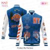 AVAILABLE New York Yankees Baseball White And Dark Blue Pattern Varsity Jacket