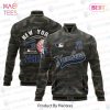 AVAILABLE New York Yankees Baseball White And Dark Blue Pattern Varsity Jacket