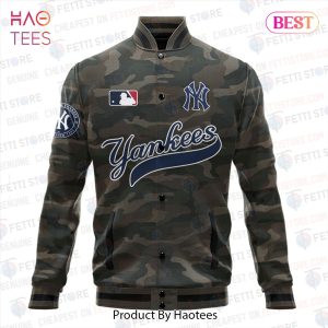 AVAILABLE New York Yankees Major League Baseball Camo AOP Varsity Jacket