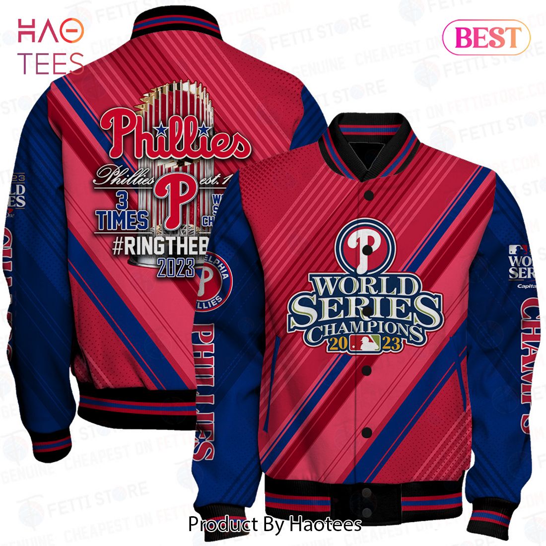 AVAILABLE Philadelphia Phillies Major League Baseball AOP Varsity Jacket