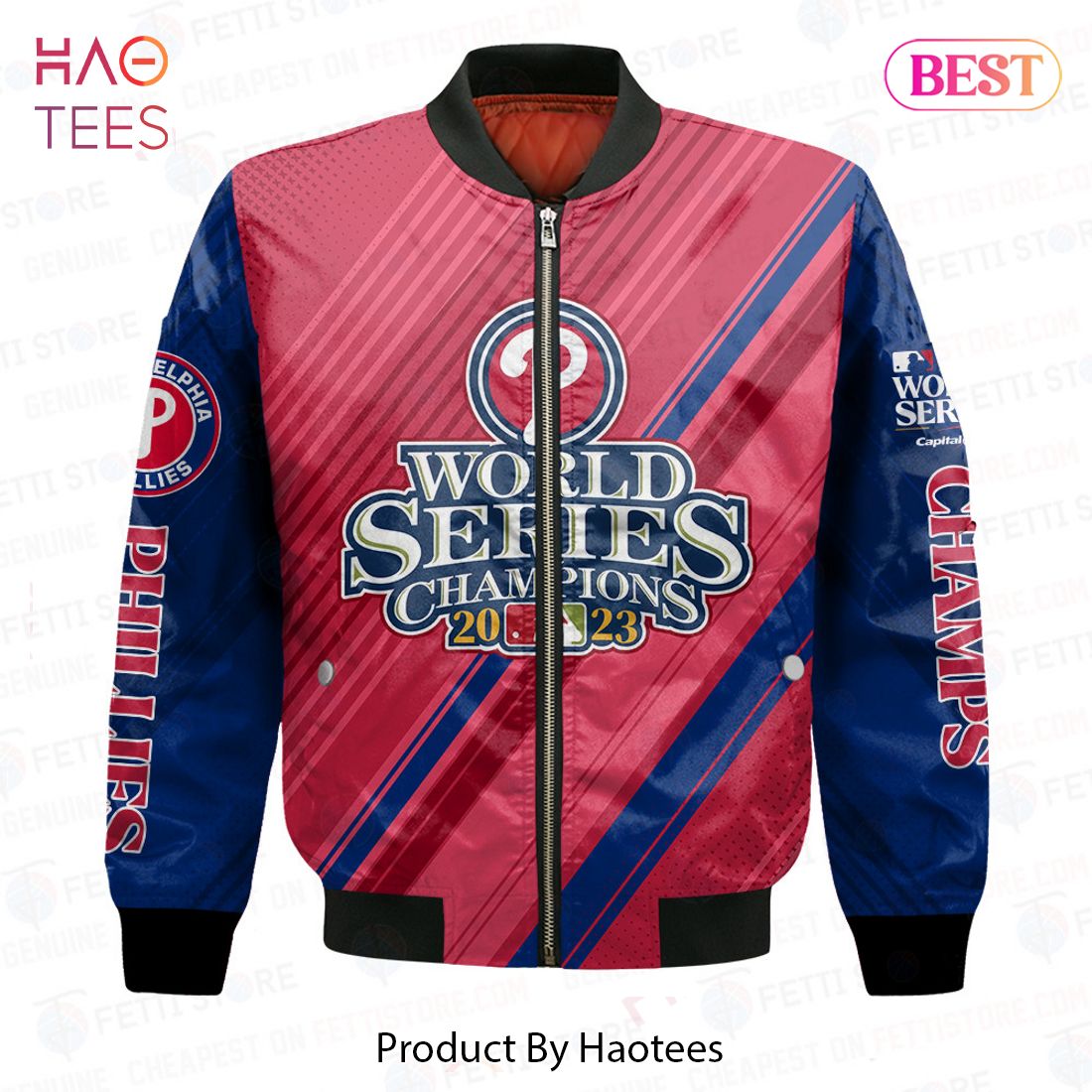 AVAILABLE Philadelphia PhilliesMajor League Baseball AOP Bomber Jacket AVAILABLE Philadelphia PhilliesMajor League Baseball AOP Bomber Jacket