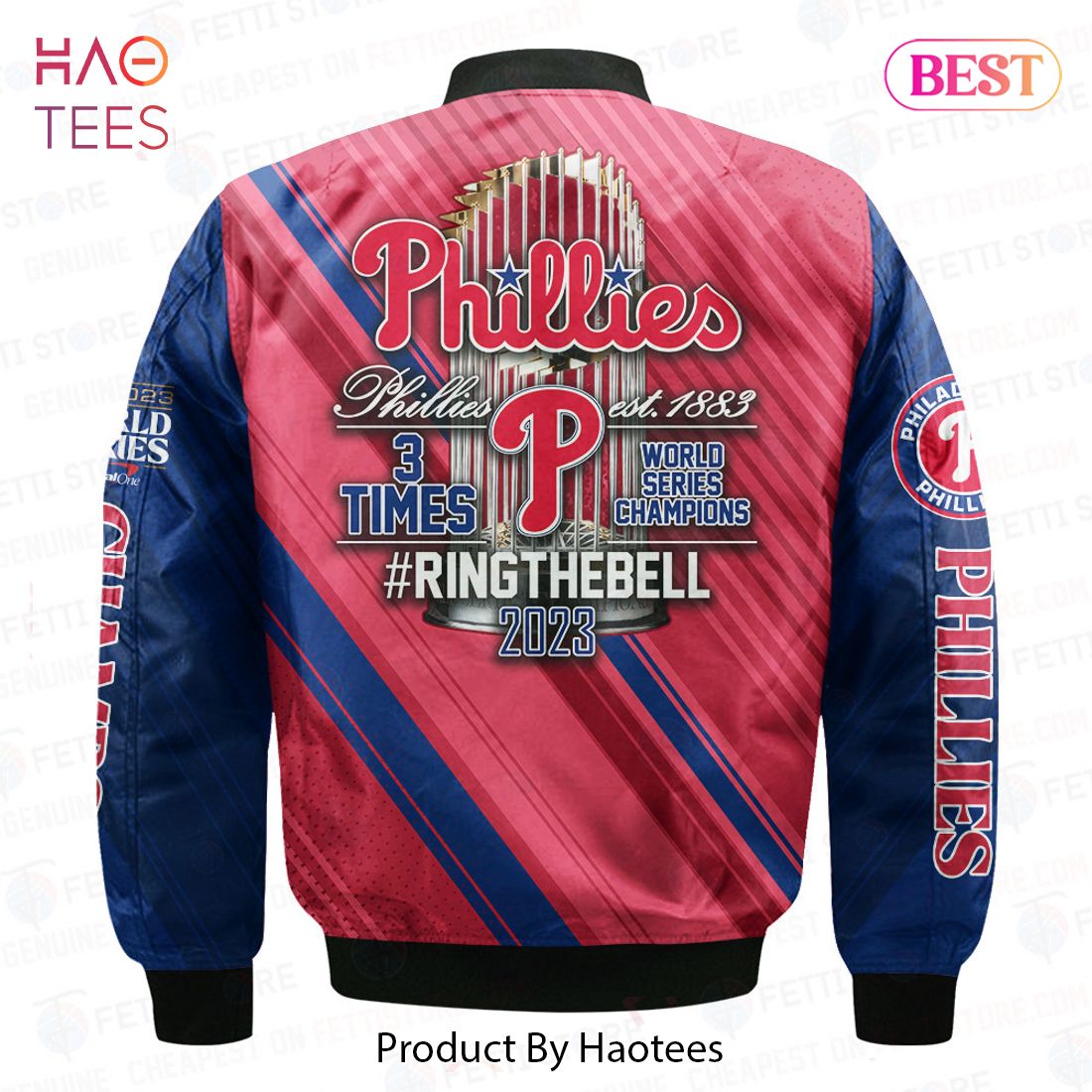 AVAILABLE Philadelphia PhilliesMajor League Baseball AOP Bomber Jacket AVAILABLE Philadelphia PhilliesMajor League Baseball AOP Bomber Jacket
