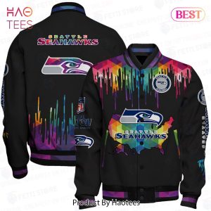 AVAILABLE Seattle Seahawks National Football League AOP Varsity Jacket