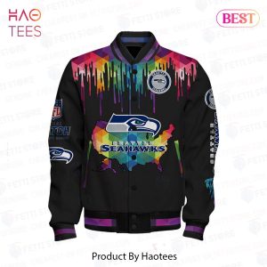 AVAILABLE Seattle Seahawks National Football League AOP Varsity Jacket