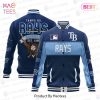 [AVAILABLE] Tampa Bay Rays City And Logo Pattern Print Varsity Jacket