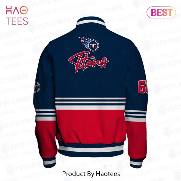 [AVAILABLE] Tennessee Titans National Football League AOP Varsity Jacket