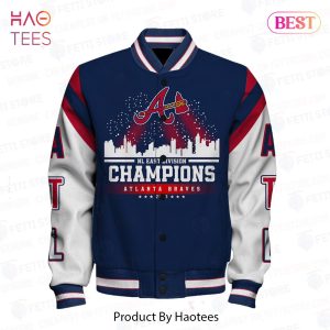 [BEST] Atlanta Braves NL East Division Champions Dark Blue Varsity Jacket