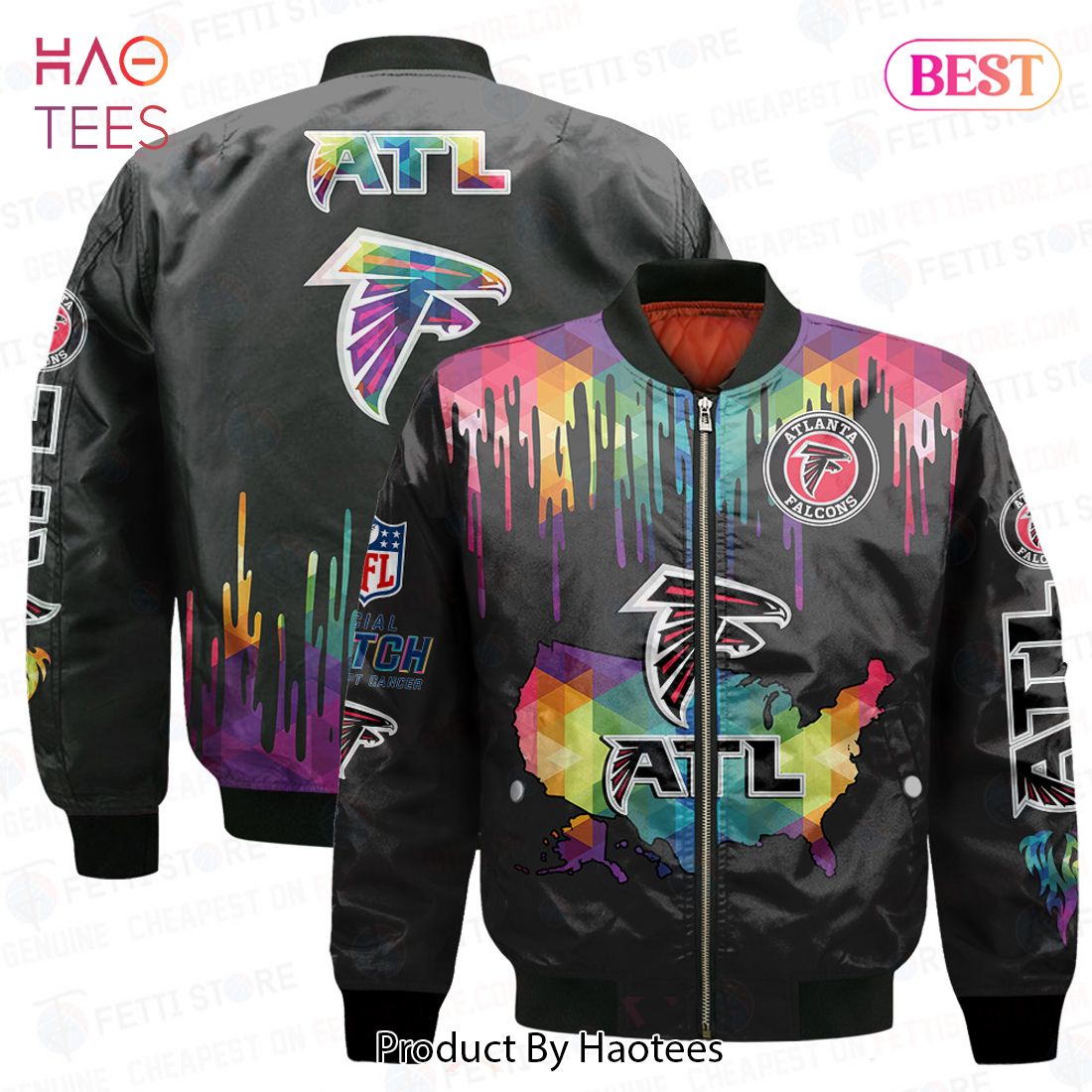 BEST Atlanta FalconsNational Football League AOP Bomber Jacket