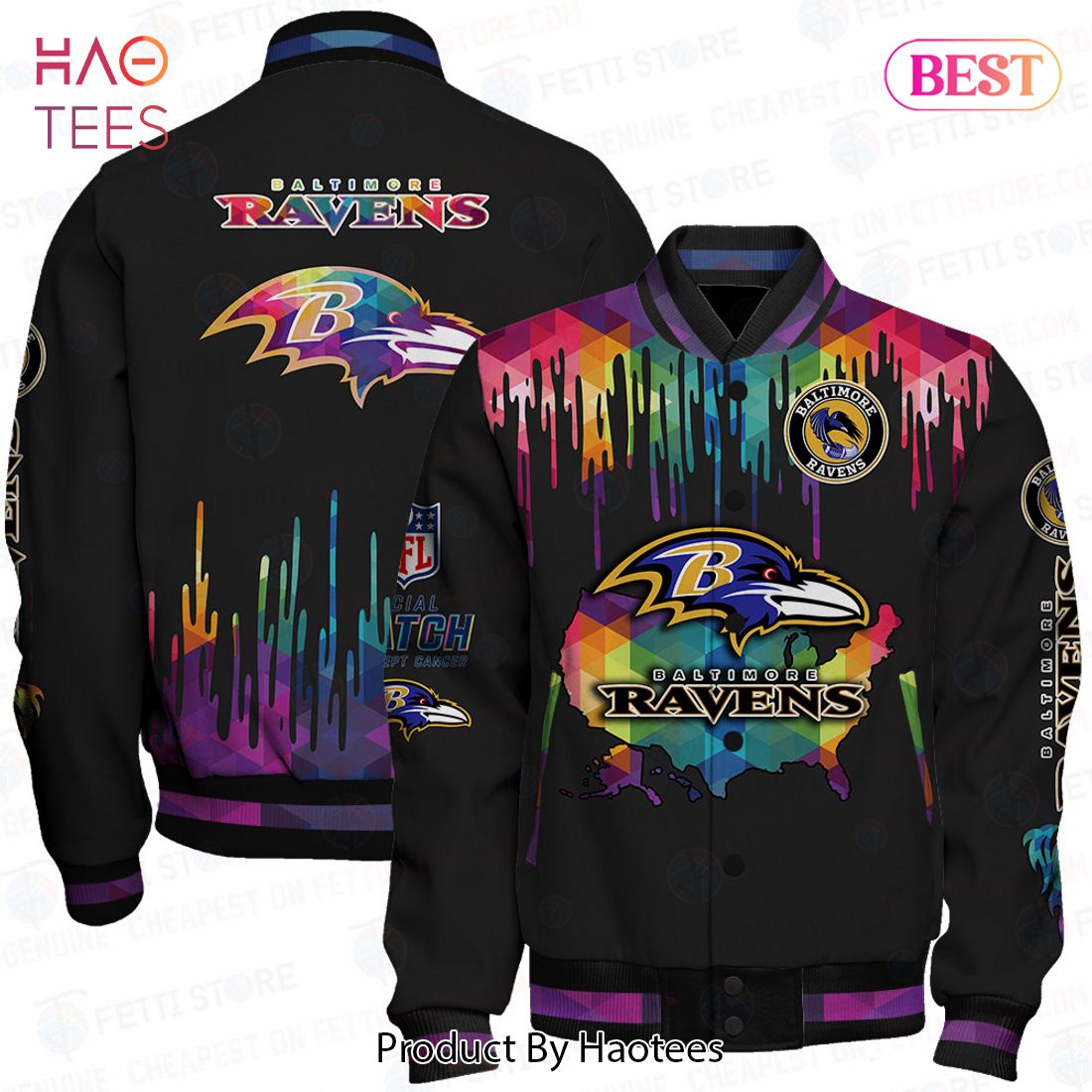 [BEST] Baltimore Ravens National Football League AOP Varsity Jacket