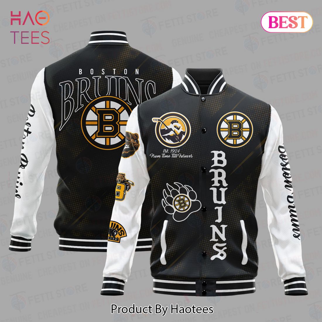 [BEST] Boston Bruins National Hockey League Varsity Jacket