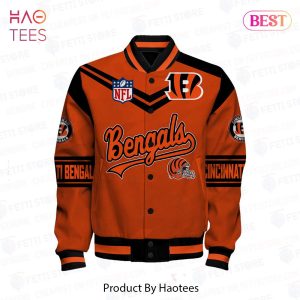 [BEST] Cincinnati Bengals National Football League Pattern Varsity Jacket